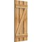 Ekena Millwork Spaced Board-n-Batten Shutters w/Z-Bar, Rough Sawn Western Red Cedar, 17 1/8W x 38H, PR RBS06Z17X038RWR - alternate 3